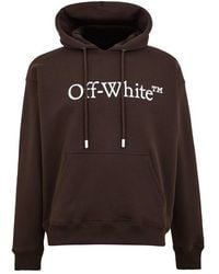 Off-White c/o Virgil Abloh - Off Oversize Hooded Neck Long Sleeve Sweatshirt - Lyst
