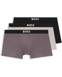 BOSS - 3 Pack Boxers With Logo Waistband - Lyst