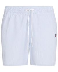 Tommy Hilfiger - Ithaca Stripe Medium Length Drawstring Swim Shorts - Lyst