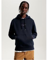 Tommy Hilfiger - Toy Hifiger Ogo Tipped Hoodie Bue An - Lyst