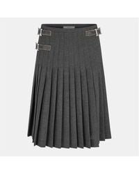 Prada - Tailored Midi Skirt - Lyst