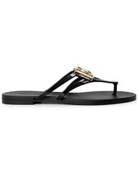 Dolce & Gabbana - Logo Thong Sandals - Lyst