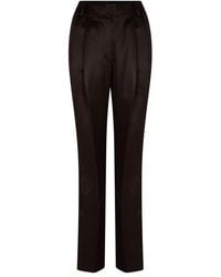 Tom Ford - Silk Pleat Straight Leg Trousers - Lyst