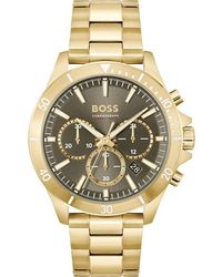 BOSS - Troper Chronograph 44Mm Water Resistant Analogue Quartz Watch - Lyst