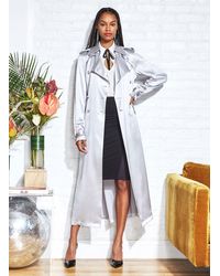 Fleur du Mal Satin Trench - Multicolour