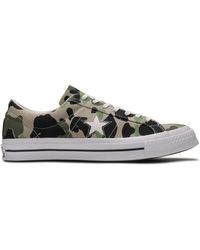 converse one star sns camo purple