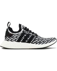 Adidas Nmd R2 Primeknit White Black For Men Lyst
