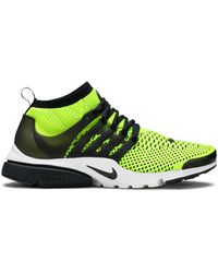 Nike Air Max 1 Ultra Flyknit Volt In Green For Men Lyst Nike Air Max 1 Ultra Flyknit Volt In Green For Men Lyst