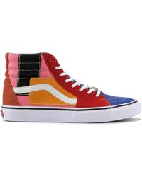 vans sk8 hi satin patchwork