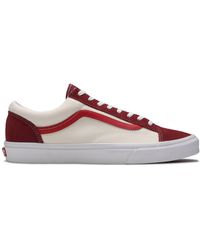 vans style 36 retro biking red skate shoes