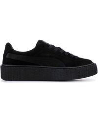 puma womens fenty by rihanna suede cleated creeper casual sneakers
