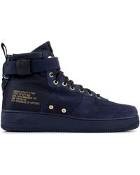 nike sf air force 1 mid obsidian metallic gold