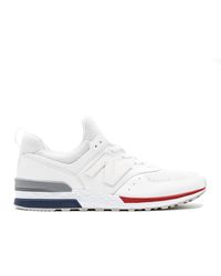 white new balance 574 sport