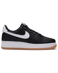 nike black air force 1 gum sole