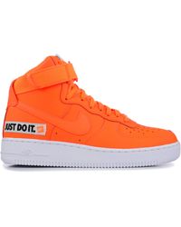 nike air force high tops orange
