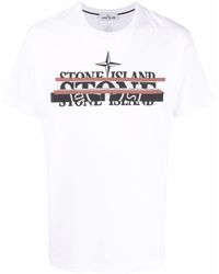 stone island printed short sleeve t shirt