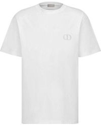 Dior Christian 'cd Icon' Relaxed Fit T-shirt White
