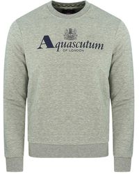 Aquascutum Of London Logo Gray Sweatshirt