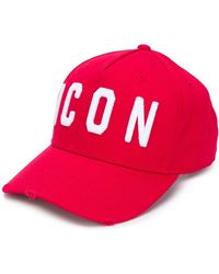 DSquared² Cotton Dsq 64 Bros Red Cap 