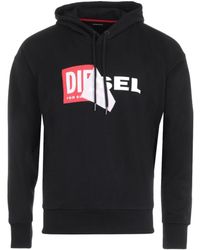 Womens Mens Clothing Mens Activewear gym and workout clothes Sweatshirts DIESEL S-ginn-c2 Sweatshirt in Black 