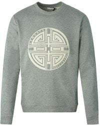 Versace Collection Circle Logo Gray Sweater