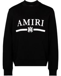Amiri M.a Bar Logo Cotton Sweatshirt - Black