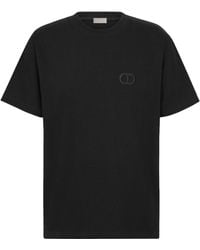 Dior Christian 'cd Icon' T-shirt Relaxed Fit Black