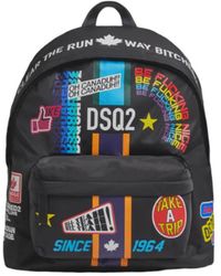DSquared² Traveler Patch Backpack In Black