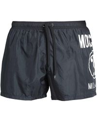 Moschino A6103 5989 0555 Black Swim Shorts - Blue