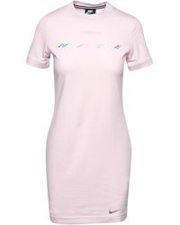 pink and white nike dress