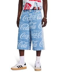 adidas - Coca Cola Denim Jort Shorts - Lyst