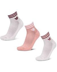 adidas - Ankle 3 Pack Socks - Lyst