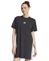 adidas - Essentials 3-Stripes Tee Dress Skirts - Lyst