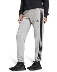 adidas - Essentials 3-Stripes French Terry Cuffed Pants - Lyst