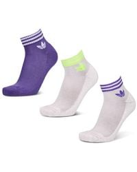 adidas - Ankle 3 Pack Socks - Lyst