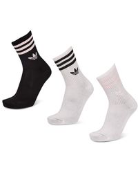 adidas - Mid Cut Crew 3 Pack Socken - Lyst