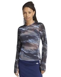 adidas Originals - T-Shirt Adidas Badigirl Graphic Mesh Tee Strata/ Aurora Coffee/ Crystal Sky - Lyst