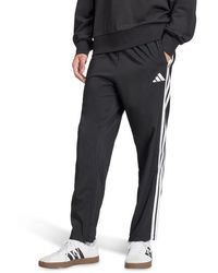 adidas - Essentials 3-Stripes Joggers Open Hem Pants - Lyst