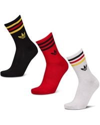 adidas - Mid Cut Crew 3 Pack Socks - Lyst