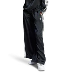 adidas - Satin Wide Leg Joggers - Lyst