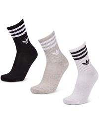 adidas - Mid Cut Crew 3 Pack Socken - Lyst