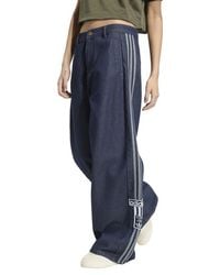 adidas - Adibreak Mid Rise Wide Leg Denim Pant Pants - Lyst