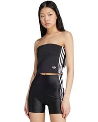 adidas - Adicolor 3-Stripes Tube Top Mujer Camisetas - Lyst