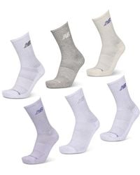 New Balance - Crew 6 Pack Socks - Lyst
