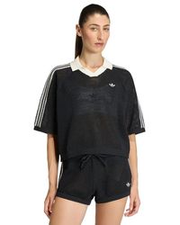 adidas - Knitted Crochet Polo T-Shirts - Lyst