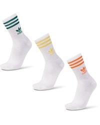 adidas - Solid Crew 3 Pack Socks - Lyst