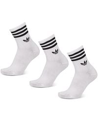 adidas - Mid Cut Crew 3 Pack Sokken - Lyst