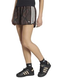 adidas - Snake Print Satin Shorts Shorts - Lyst