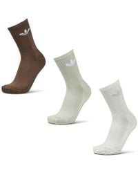 adidas - Solid Crew 3 Pack Socks - Lyst