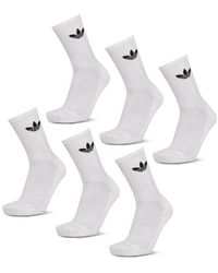 adidas - Trefoil Cushion Crew Socks 6 Pairs - Lyst